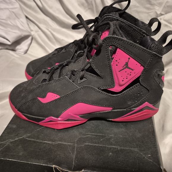 Jordan Kids Black and Pink Sneakers - Picture 1 of 7